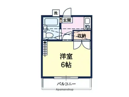 スプリングハイツ金沢文庫(1K/2階)の間取り写真