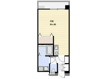 レジデント富士見(ワンルーム/3階)の間取り写真