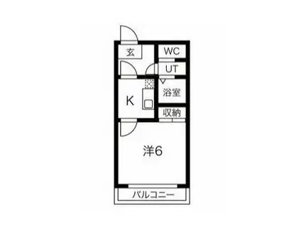 シャルムハイツ(1K/1階)の間取り写真
