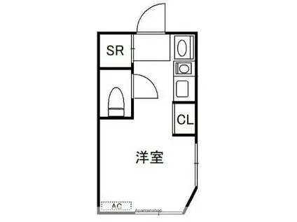 アイリス保土ヶ谷(ワンルーム/1階)の間取り写真