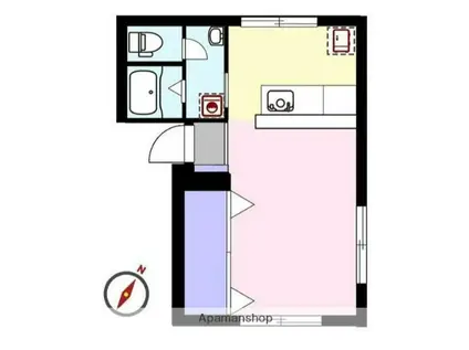 ハイムヒロ(1K/3階)の間取り写真