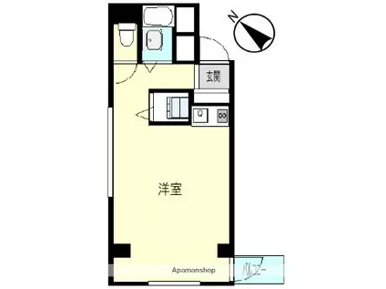 アークヒルズ横浜蒔田(ワンルーム/5階)の間取り写真