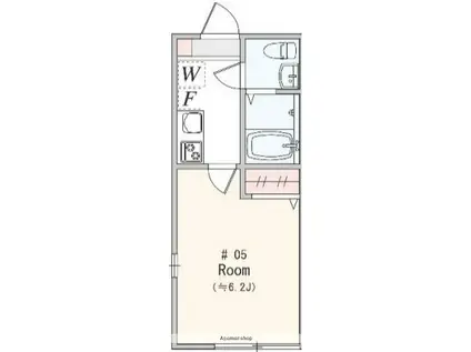 アザーレ・レーヴ淵野辺(1K/2階)の間取り写真