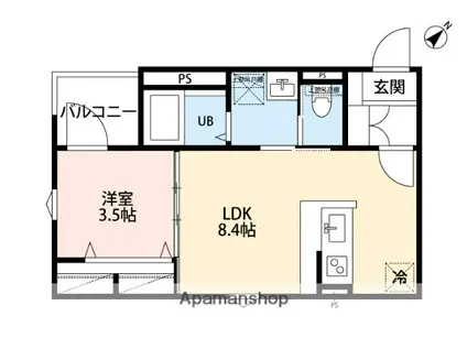 ROBOT HOME 淵野辺(1LDK/2階)の間取り写真