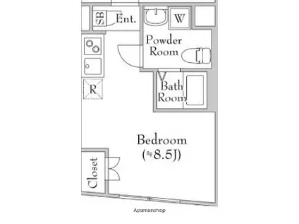 RAMII上池台(ワンルーム/4階)の間取り写真