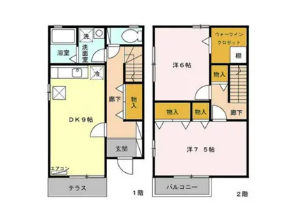 ローズコートサカエ(2DK)の間取り写真