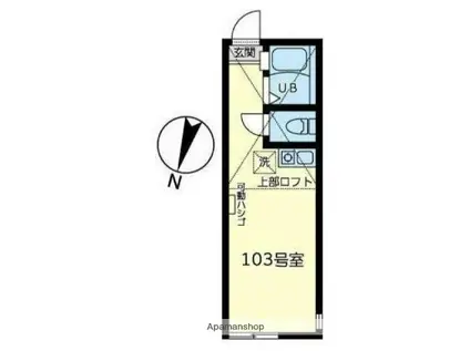 ユナイト南太田クロードドビッシュ(ワンルーム/1階)の間取り写真