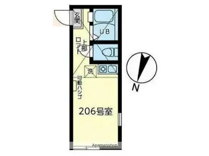 ユナイト南太田クロードドビッシュ(ワンルーム/2階)の間取り写真