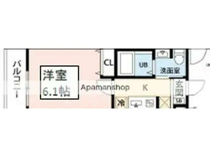 神大寺スクエア横浜(1K/1階)の間取り写真