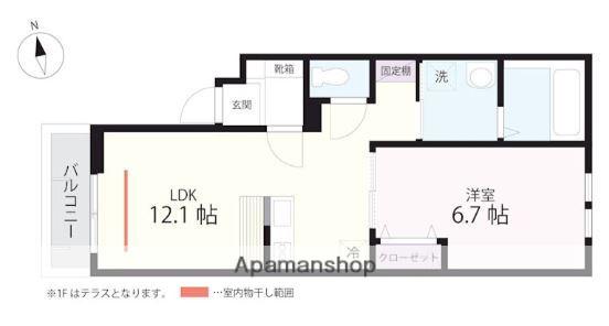 QUIET CRAB HOUSE MIX弘明寺Ⅱ(1LDK/2階)の間取り写真