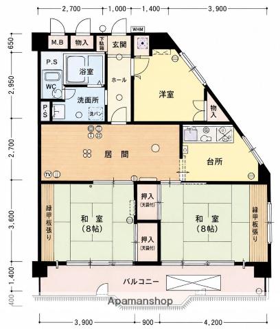 尻手ビル(3LDK/3階)の間取り写真