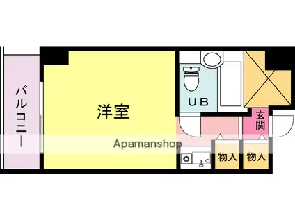 ライオンズマンション川崎第11(ワンルーム/6階)の間取り写真
