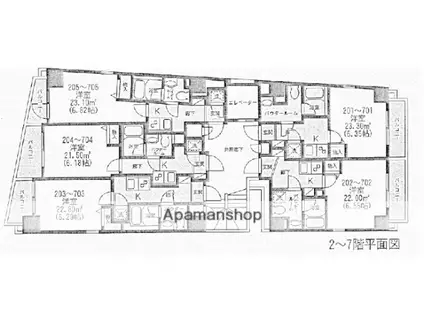 レジェンド横浜(1K/3階)の間取り写真