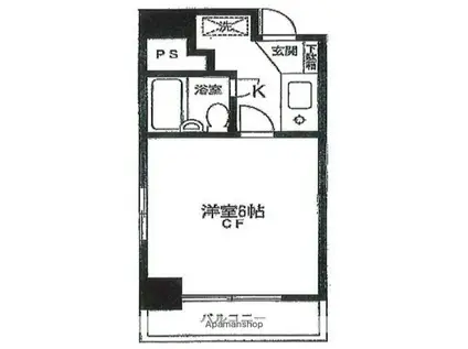 クリオ新子安参番館(1K/3階)の間取り写真