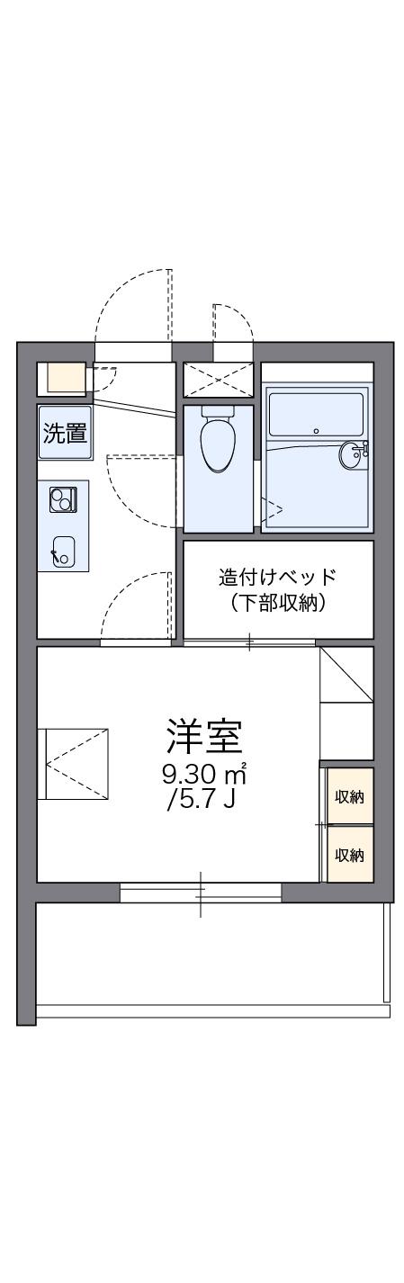 レオパレスK(1K/1階)の間取り写真