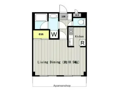 レイナス片倉(1K/2階)の間取り写真