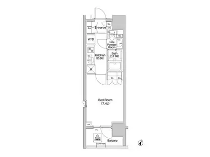コンフォリア品川イースト(1K/6階)の間取り写真