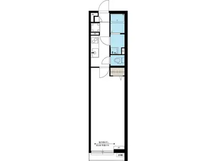 リブリ・四谷上町富士見通(1K/1階)の間取り写真