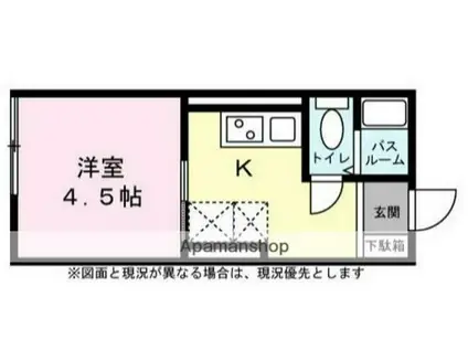 ソフィア白楽(1K/1階)の間取り写真