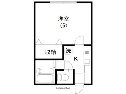 ロックフィールド水引(1K/2階)の間取り写真