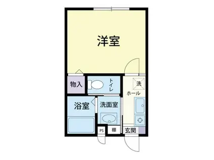 ブラウアーベルク(1K/2階)の間取り写真