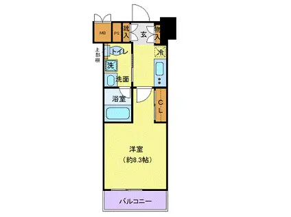 メインステージ横浜(1K/11階)の間取り写真