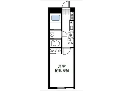 スピカハイツ弘明寺(1K/1階)の間取り写真