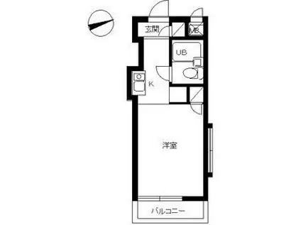 スカイコート日吉(ワンルーム/3階)の間取り写真