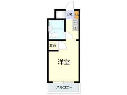 サンホワイト磯子(ワンルーム/3階)の間取り写真