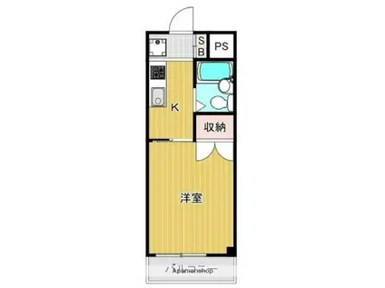 吉原ビル(1K/3階)の間取り写真