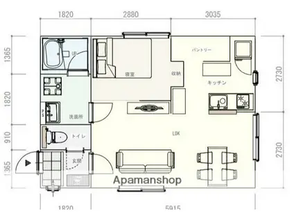 CASA PITTORE上星川(1LDK/1階)の間取り写真