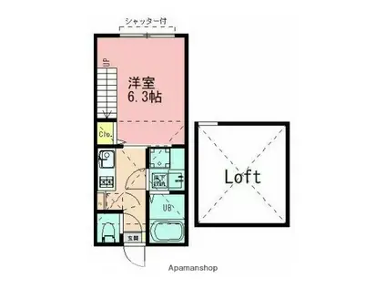 KONOMI TERRACE(1K/2階)の間取り写真