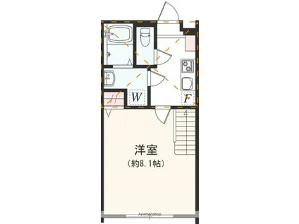 アザーレ・ディオン相模大野(1K/1階)の間取り写真