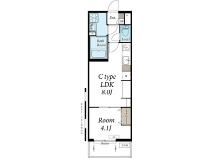 リブリ・相模大野4(1LDK/1階)の間取り写真