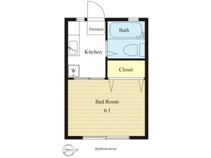 グリーンハイツ谷(1K/1階)の間取り写真