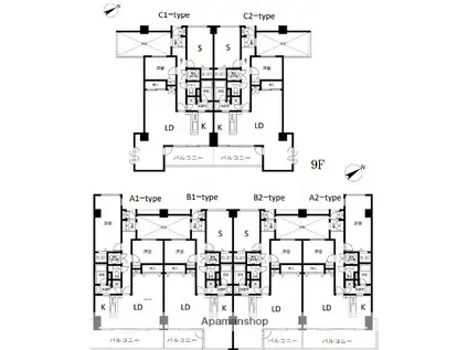 TLRレジデンス磯子駅前(1SLDK/4階)の間取り写真