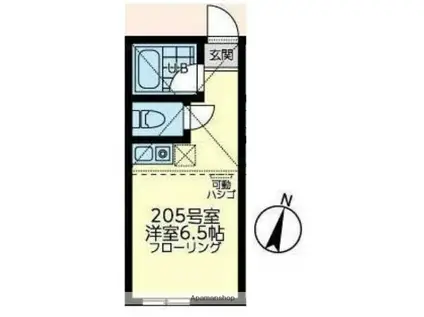 ユナイト末吉ベルティーニの杜(ワンルーム/2階)の間取り写真