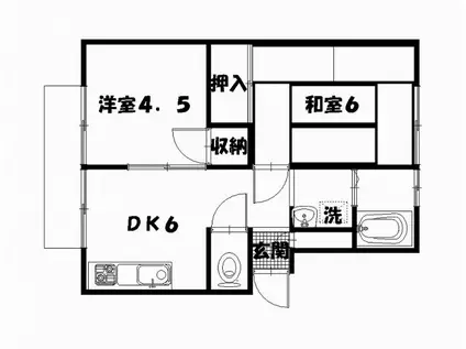 エミナンス(2DK/2階)の間取り写真