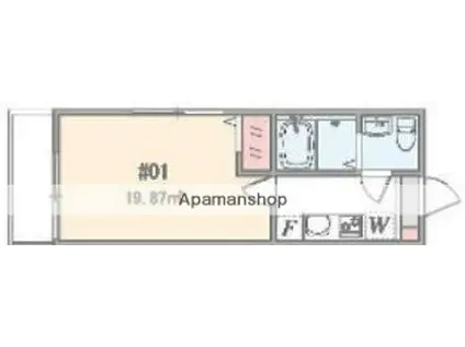 アザーレ・ソラ淵野辺(1K/2階)の間取り写真