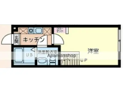 LEAFIA(1K/2階)の間取り写真