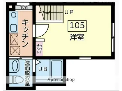 LEAFIA(1K/1階)の間取り写真