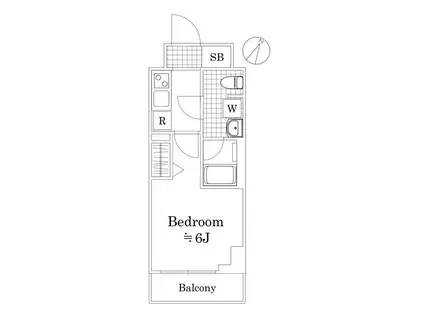 GENOVIA西横浜(1K/10階)の間取り写真