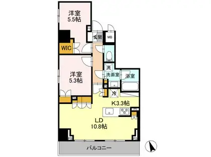 リーラ品川戸越 リーラ品川戸越(2LDK/4階)の間取り写真