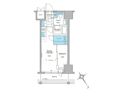 ルフォンプログレ横浜関内(1DK/8階)の間取り写真