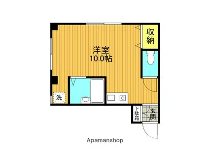 アルテミスⅠ(ワンルーム/1階)の間取り写真