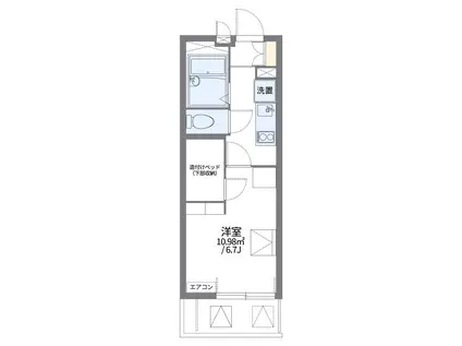 レオパレスMANABE(1K/2階)の間取り写真