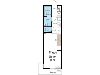 リブリ・小町(1K/2階)の間取り写真