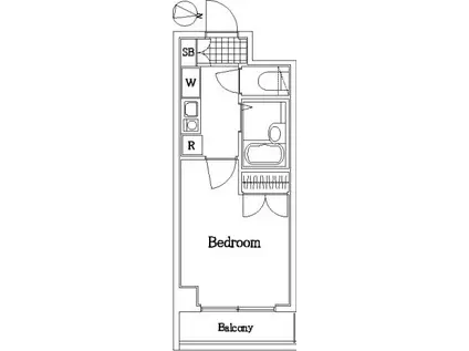 ロイヤルアメニティー南馬込(1K/2階)の間取り写真