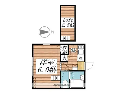 カントリー西横浜(1K/1階)の間取り写真