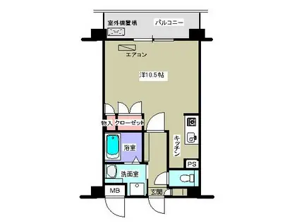 SD-5(1K/4階)の間取り写真